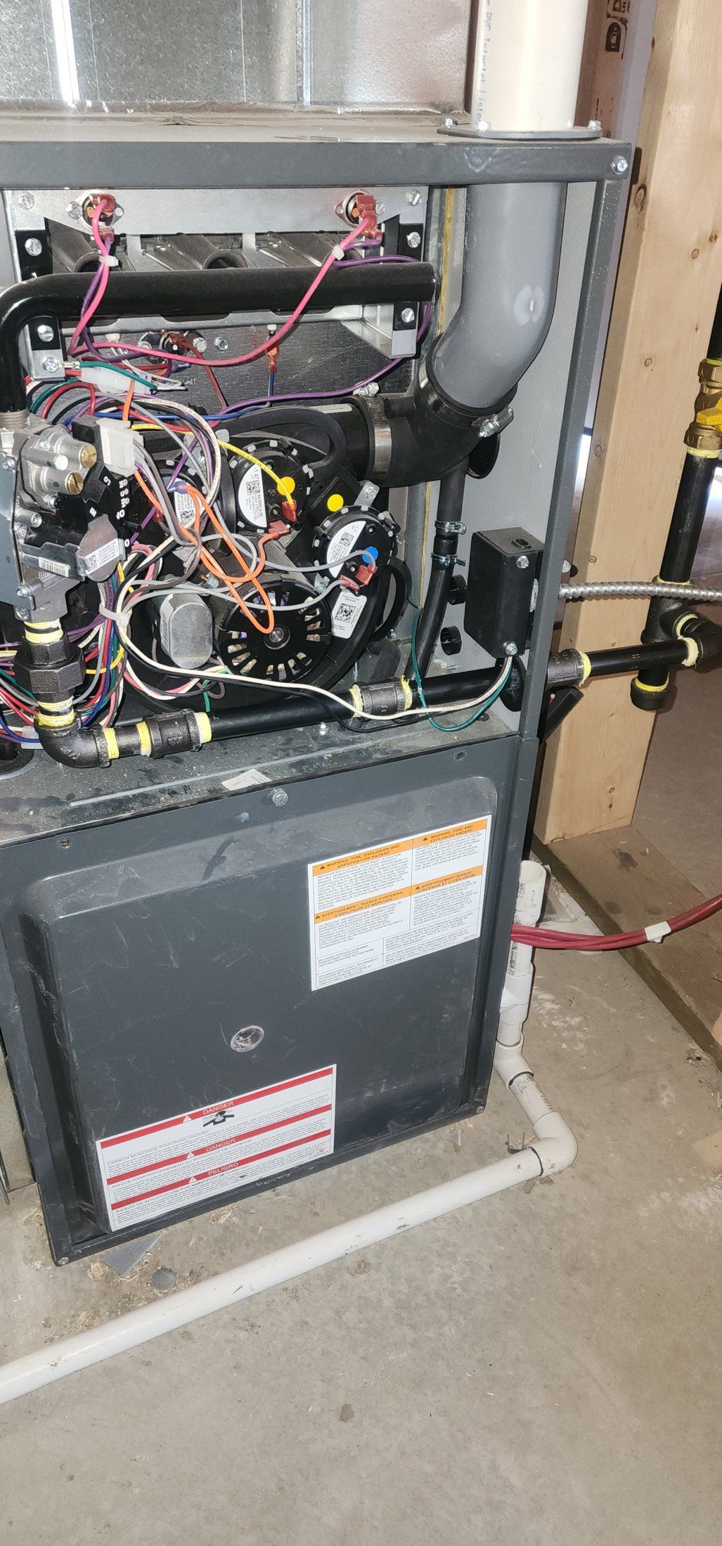 Furnace heat exchanger inspection in a Calgary home by DNB